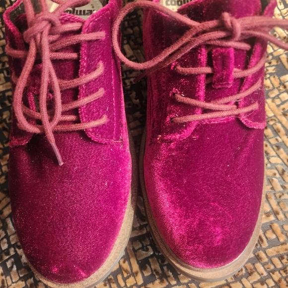 Coolway Burgundy Velvet Loafers/Oxford Sz 40 - Picture 2 of 7